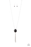 Happy As Can BEAM - Black Necklace - Paparazzi Accessories Necklace Bedazzle Me Pretty Mobile Fashion Boutique