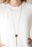 Happy As Can BEAM - Purple Necklace - Paparazzi Accessories Necklace Bedazzle Me Pretty Mobile Fashion Boutique