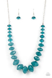 Happy-GLOW-Lucky - Blue Necklace - Paparazzi Accessories Necklace Bedazzle Me Pretty Mobile Fashion Boutique