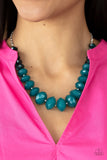 Happy-GLOW-Lucky - Blue Necklace - Paparazzi Accessories Necklace Bedazzle Me Pretty Mobile Fashion Boutique