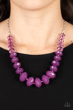 Happy-GLOW-Lucky - Purple Necklace - Paparazzi Accessories Necklace Bedazzle Me Pretty Mobile Fashion Boutique