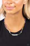 Happy to See You - Green Necklace - Paparazzi Accessories Necklace Bedazzle Me Pretty Mobile Fashion Boutique