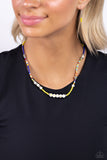 Happy to See You - Yellow Necklace - Paparazzi Accessories Necklace Bedazzle Me Pretty Mobile Fashion Boutique