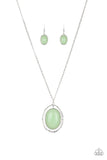 Harbor Harmony - Green Necklace - Paparazzi Accessories Necklace Bedazzle Me Pretty Mobile Fashion Boutique