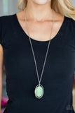Harbor Harmony - Green Necklace - Paparazzi Accessories Necklace Bedazzle Me Pretty Mobile Fashion Boutique