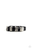Hardware Hustle - Black Bracelet - Paparazzi Accessories Bracelet Bedazzle Me Pretty Mobile Fashion Boutique