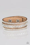 Harlem Hustle - Brown Bracelet - Paparazzi Accessories Bracelet Bedazzle Me Pretty Mobile Fashion Boutique