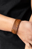 Harmonic Horizons - Orange Bracelet - Paparazzi Accessories Bracelet Bedazzle Me Pretty Mobile Fashion Boutique