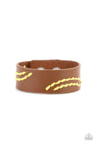 Harmonic Horizons - Yellow Bracelet - Paparazzi Accessories Bracelet Bedazzle Me Pretty Mobile Fashion Boutique