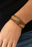 Harmonic Horizons - Yellow Bracelet - Paparazzi Accessories Bracelet Bedazzle Me Pretty Mobile Fashion Boutique