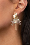 Harmonically Holographic - Gold Post Earrings - Paparazzi Accessories Post Earrings Bedazzle Me Pretty Mobile Fashion Boutique