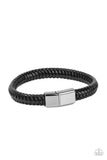 HAUTE-breaker - Black Mens Bracelet - Paparazzi Accessories Mens Bracelet Bedazzle Me Pretty Mobile Fashion Boutique