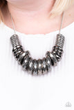 Haute Hardware - Silver Necklace - Paparazzi Accessories Necklace Bedazzle Me Pretty Mobile Fashion Boutique