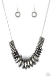 Haute Hardware - Silver Necklace - Paparazzi Accessories Necklace Bedazzle Me Pretty Mobile Fashion Boutique