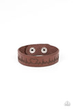 Haute Heartbeat - Brown Bracelet - Paparazzi Accessories Bracelet Bedazzle Me Pretty Mobile Fashion Boutique