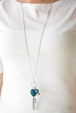 Haute Heartbreaker - Blue Necklace - Paparazzi Accessories Necklace Bedazzle Me Pretty Mobile Fashion Boutique