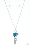 Haute Heartbreaker - Blue Necklace - Paparazzi Accessories Necklace Bedazzle Me Pretty Mobile Fashion Boutique