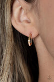 Haute Hexagons - Gold Earrings - Paparazzi Accessories Earrings Bedazzle Me Pretty Mobile Fashion Boutique