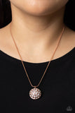 Haute Hybrid - Copper Necklace - Paparazzi Accessories Necklace Bedazzle Me Pretty Mobile Fashion Boutique