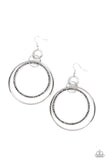 Haute Hysteria - Silver Earrings - Paparazzi Accessories Earrings Bedazzle Me Pretty Mobile Fashion Boutique