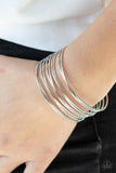 HAUTE Wired - Silver Bracelet - Paparazzi Accessories Bracelet Bedazzle Me Pretty Mobile Fashion Boutique