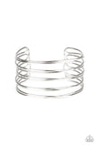 HAUTE Wired - Silver Bracelet - Paparazzi Accessories Bracelet Bedazzle Me Pretty Mobile Fashion Boutique