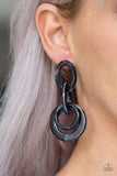 Havana HAUTE Spot - Black Earrings - Paparazzi Accessories Earrings Bedazzle Me Pretty Mobile Fashion Boutique