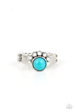 Havasu Haven - Blue Ring - Paparazzi Accessories Ring Bedazzle Me Pretty Mobile Fashion Boutique