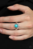 Havasu Haven - Blue Ring - Paparazzi Accessories Ring Bedazzle Me Pretty Mobile Fashion Boutique