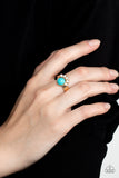 Havasu Haven - Gold Ring - Paparazzi Accessories Ring Bedazzle Me Pretty Mobile Fashion Boutique