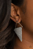 Have A Bite - Silver Post Earrings - Paparazzi Accessories Earrings Bedazzle Me Pretty Mobile Fashion Boutique