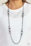 Have I Made Myself Clear? - Black Necklace - Paparazzi Accessories Necklace Bedazzle Me Pretty Mobile Fashion Boutique