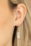Have I Made Myself Clear? - White Necklace - Paparazzi Accessories Necklace Bedazzle Me Pretty Mobile Fashion Boutique