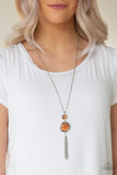 Have Some Common SENSEI - Orange Necklace - Paparazzi Accessories Necklace Bedazzle Me Pretty Mobile Fashion Boutique