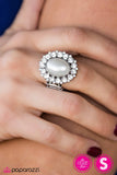 Have You Seen My Glass Slipper? - White Ring - Paparazzi Accessories Ring Bedazzle Me Pretty Mobile Fashion Boutique