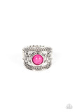HAVEN-Sent - Pink Ring - Paparazzi Accessories Ring Bedazzle Me Pretty Mobile Fashion Boutique