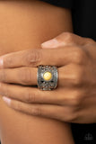 HAVEN-Sent - Yellow Ring - Paparazzi Accessories Ring Bedazzle Me Pretty Mobile Fashion Boutique