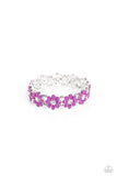Hawaiian Holiday - Purple Bracelet - Paparazzi Accessories Bracelet Bedazzle Me Pretty Mobile Fashion Boutique