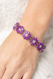 Hawaiian Holiday - Purple Bracelet - Paparazzi Accessories Bracelet Bedazzle Me Pretty Mobile Fashion Boutique