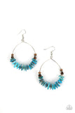 Hawaiian Kiss - Blue Earrings - Paparazzi Accessories Earrings Bedazzle Me Pretty Mobile Fashion Boutique
