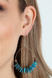 Hawaiian Kiss - Blue Earrings - Paparazzi Accessories Earrings Bedazzle Me Pretty Mobile Fashion Boutique