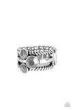 Head In The Stars - Silver Ring - Paparazzi Accessories Ring Bedazzle Me Pretty Mobile Fashion Boutique
