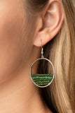 Head-Over-Horizons - Green Earrings - Paparazzi Accessories Earrings Bedazzle Me Pretty Mobile Fashion Boutique