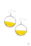 Head-Over-Horizons - Yellow Earrings - Paparazzi Accessories Earrings Bedazzle Me Pretty Mobile Fashion Boutique