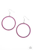 Head-Turning Halo - Pink Earrings - Paparazzi Accessories Earrings Bedazzle Me Pretty Mobile Fashion Boutique
