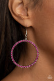 Head-Turning Halo - Pink Earrings - Paparazzi Accessories Earrings Bedazzle Me Pretty Mobile Fashion Boutique