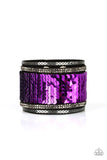 Heads Or MERMAID Tails - Purple Bracelet - Paparazzi Accessories Bracelet Bedazzle Me Pretty Mobile Fashion Boutique