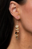 Hear Me Shimmer - Gold Earrings - Paparazzi Accessories Earrings Bedazzle Me Pretty Mobile Fashion Boutique