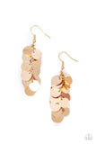 Hear Me Shimmer - Gold Earrings - Paparazzi Accessories Earrings Bedazzle Me Pretty Mobile Fashion Boutique