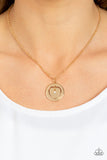Heart Full of Faith - Gold Necklace - Paparazzi Accessories Necklace Bedazzle Me Pretty Mobile Fashion Boutique